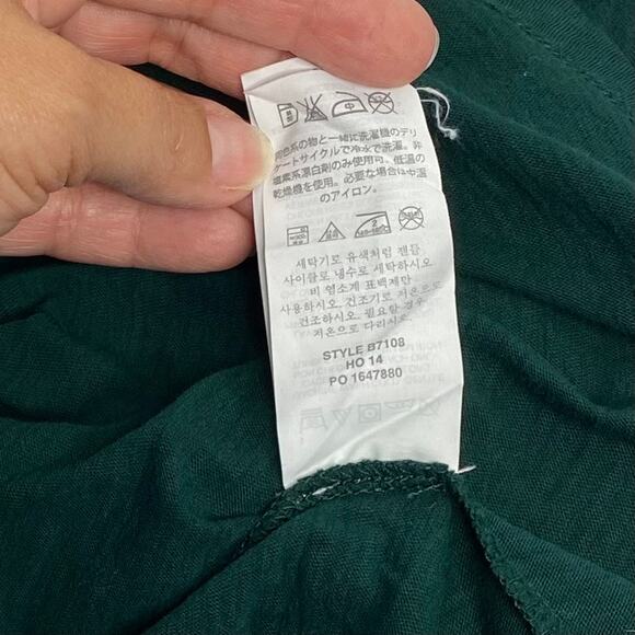 J.Crew Vintage Cotton Green Long Sleeve Shirt Extra Small - Picture 4 of 7